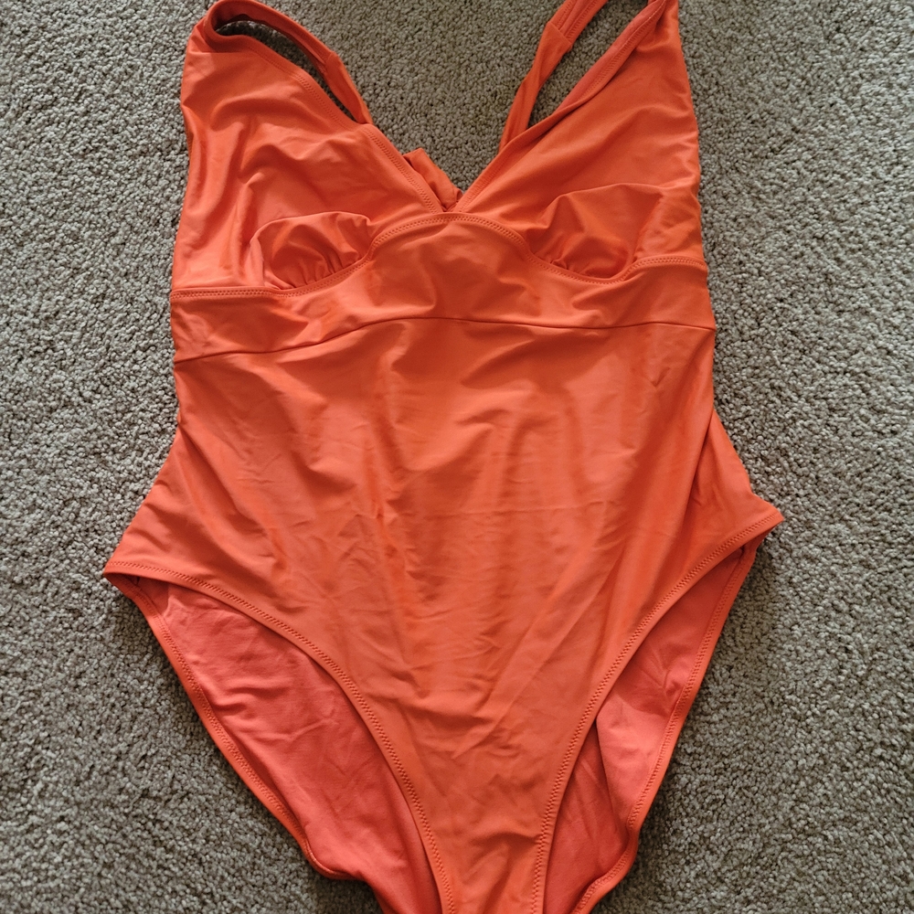 Old Navy Bright Orange One-Piece Swimsuit